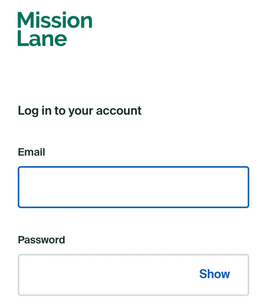 mission lane credit card login